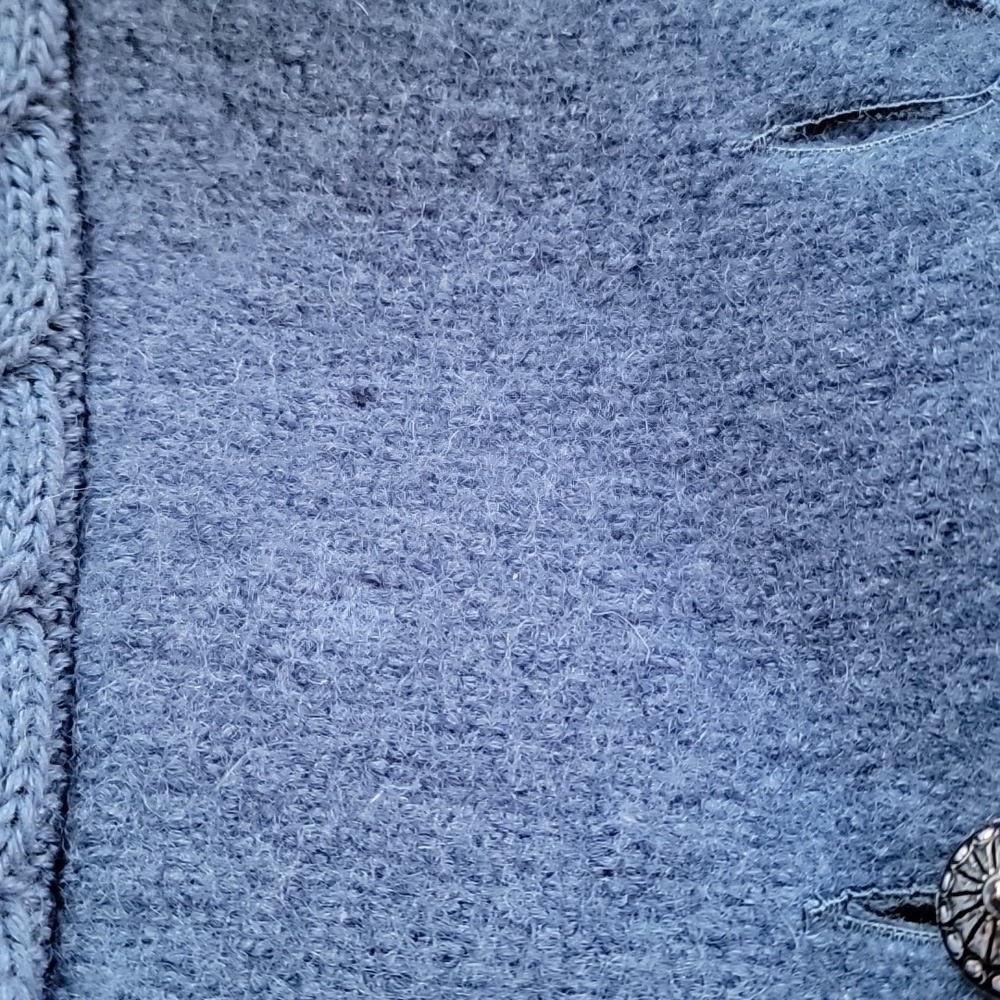 Vintage Kitz Pichler Blue Austrian Wool Blazer Jacket Small with Pin - Picture 3 of 13